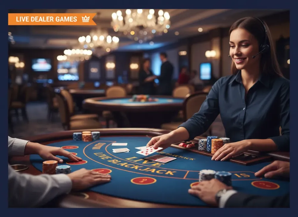 Live Blackjack table